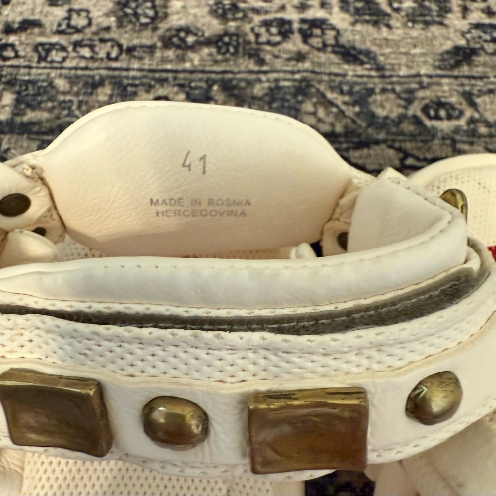 NWT A.S. 98 Size 41 / US 10.5-11 Fenix White Leather Platform European Sandals - Picture 9 of 10